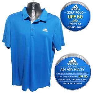 adidas Golf Polo UPF 50 • Men’s M • GH1443 • NWT